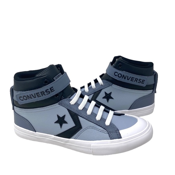 Converse Pro Blaze Strap Sneaker Kids Women's Leather Mid Top Gray Shoes A05708C - Picture 7 of 9